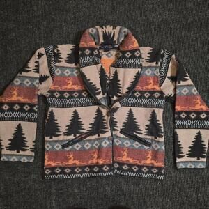 Vintage 90s natural impressions tapestry jacket. womans m